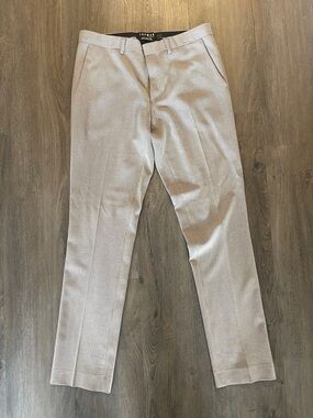 Topman Gray Textured Men's Dress Pants